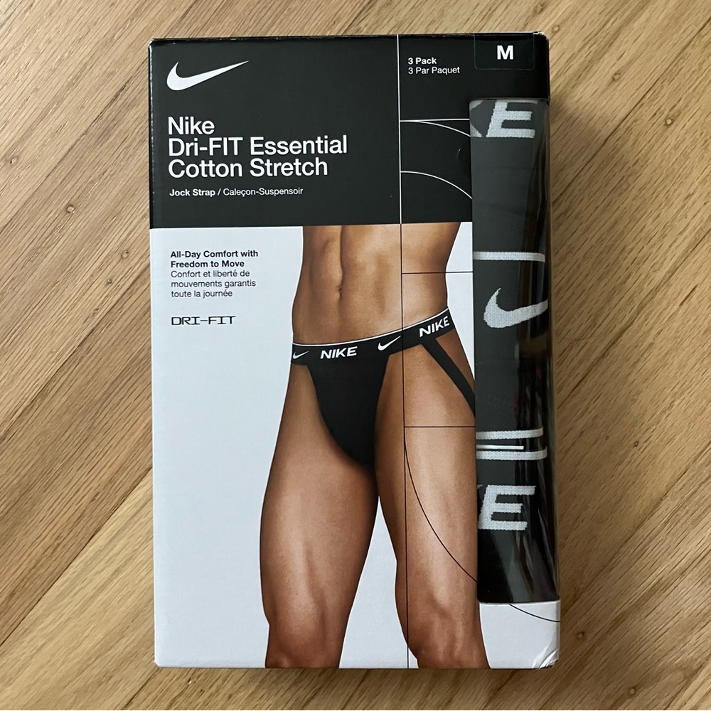 3 pack - Nike Dri-FIT essential cotton stretch jockstraps - medium